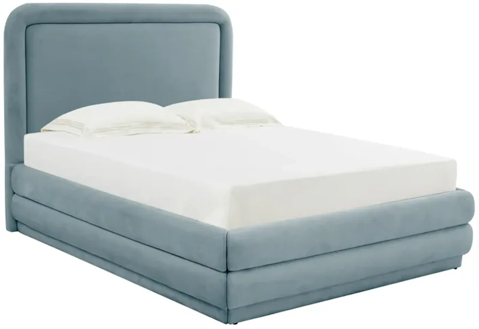 Briella Bluestone Velvet Bed in King