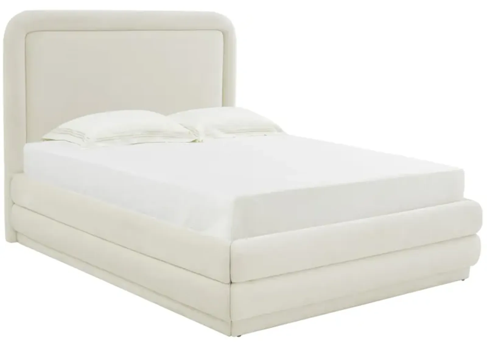 Briella Cream Velvet Bed in Full