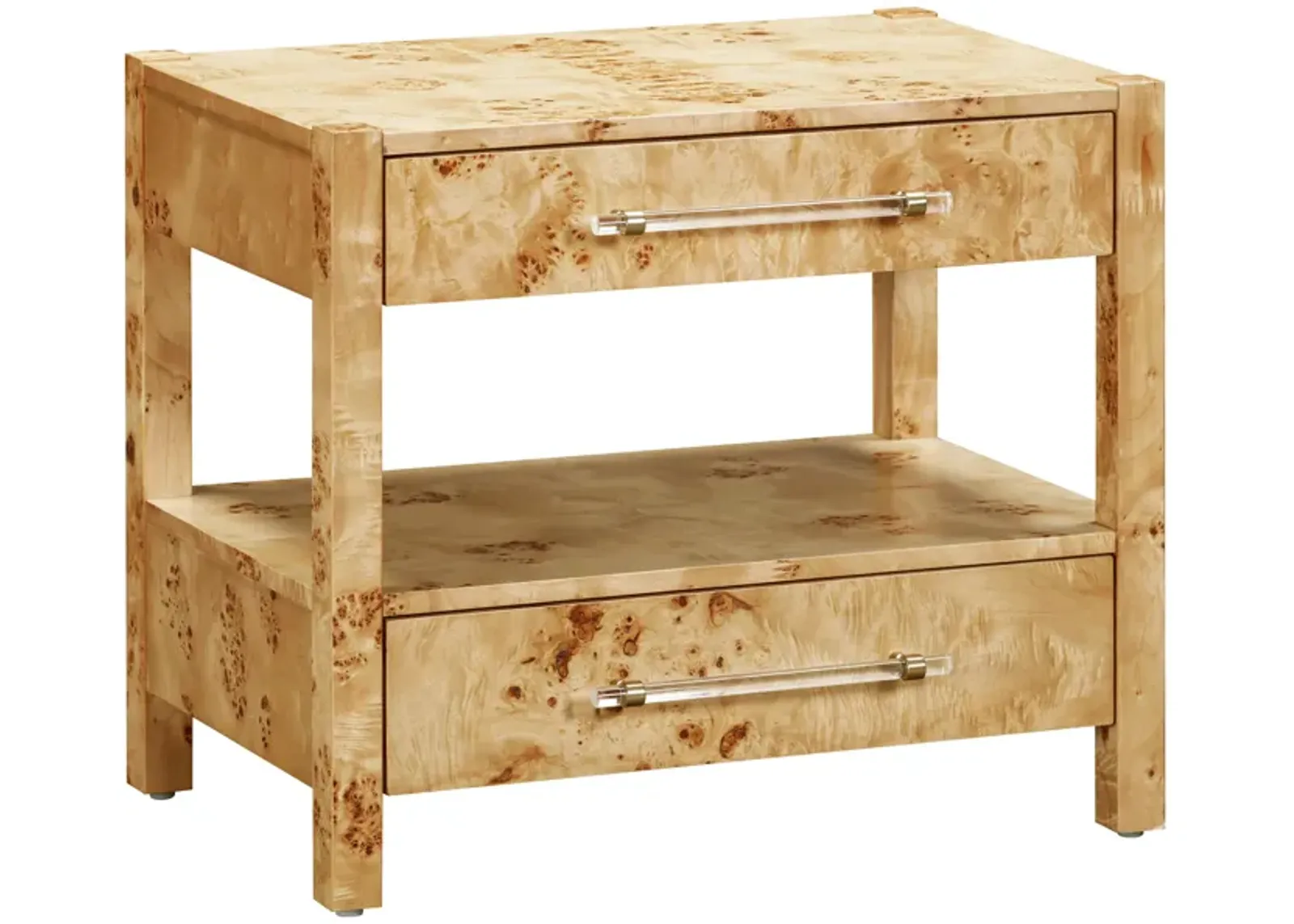 Brandyss Natural Burl Nightstand