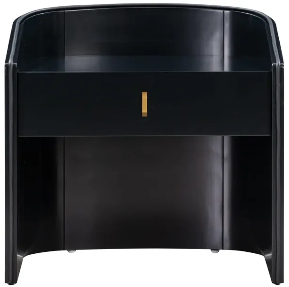 Collins Black Lacquer Nightstand