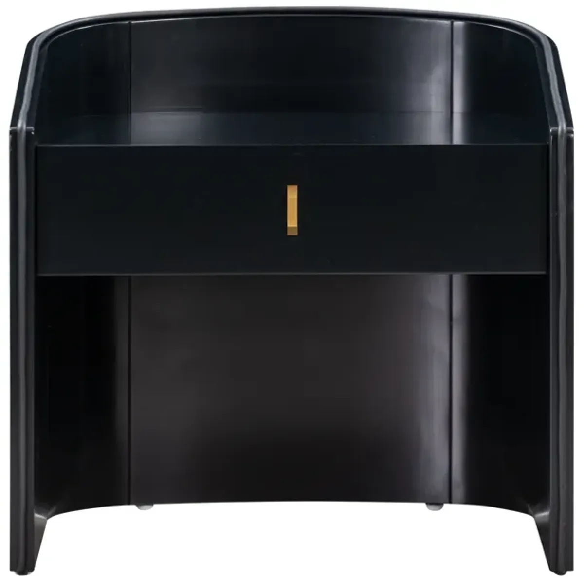 Collins Black Lacquer Nightstand