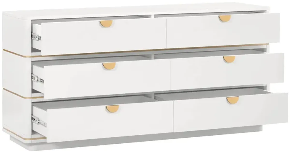 Julieta Cream 6 Drawer Dresser