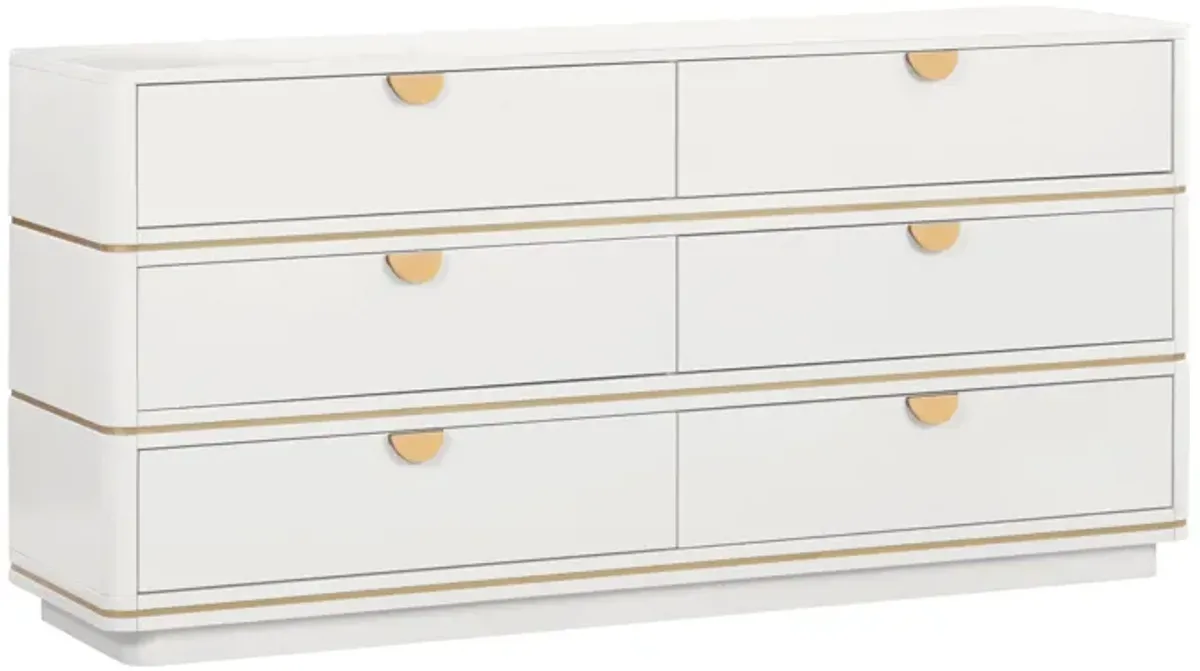 Julieta Cream 6 Drawer Dresser