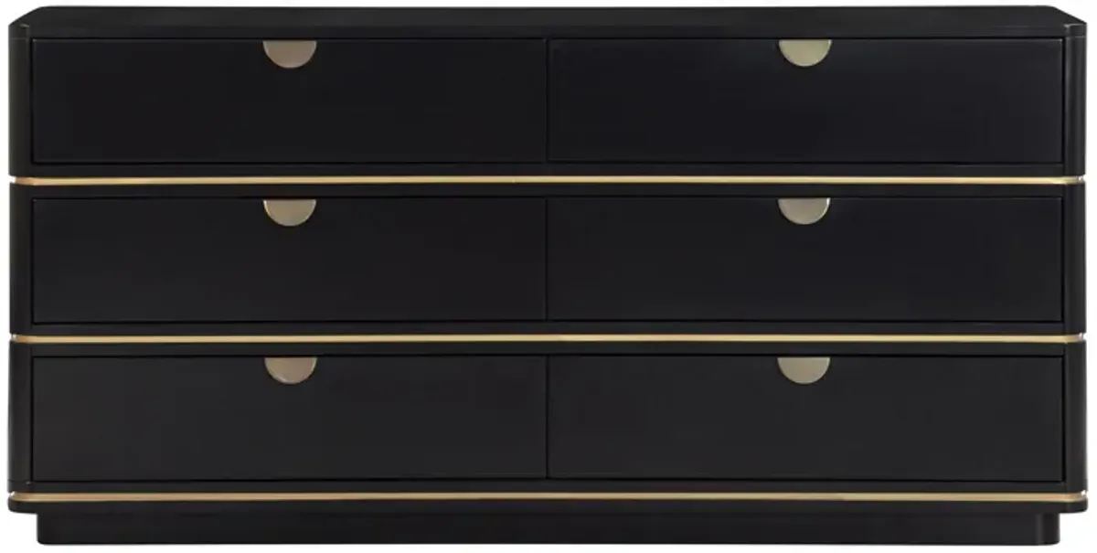 Julieta Black 6 Drawer Dresser