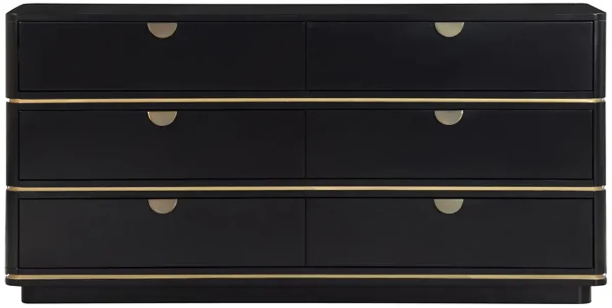 Julieta Black 6 Drawer Dresser
