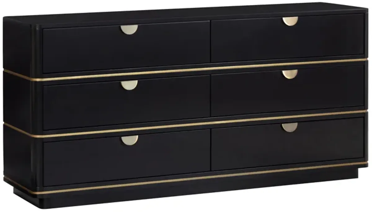 Julieta Black 6 Drawer Dresser