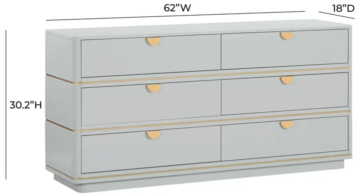 Julieta Grey 6 Drawer Dresser