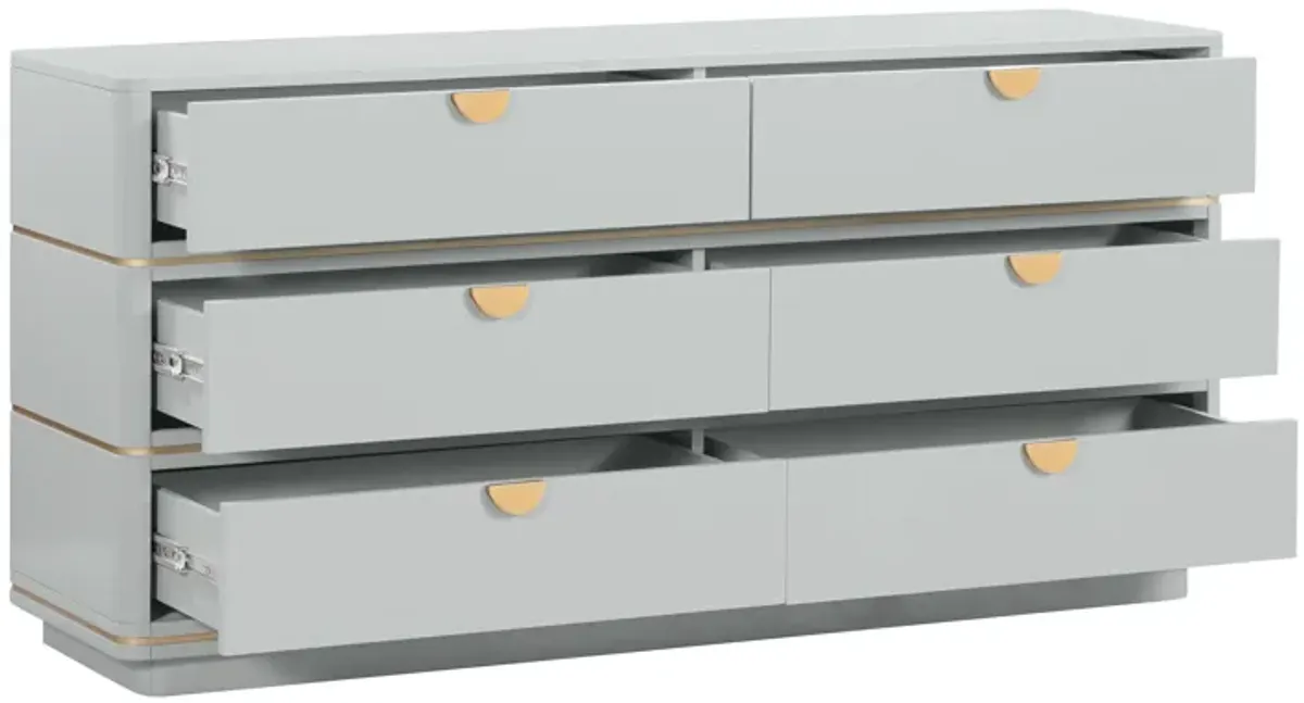 Julieta Grey 6 Drawer Dresser