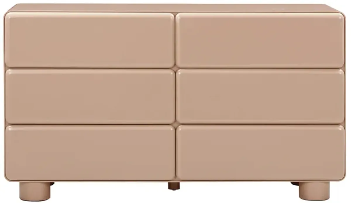 Tammy Taupe 6-Drawer Dresser