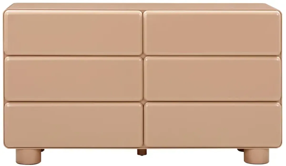 Tammy Taupe 6-Drawer Dresser