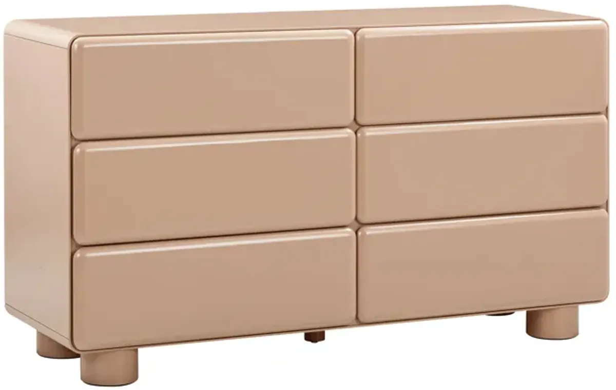 Tammy Taupe 6-Drawer Dresser