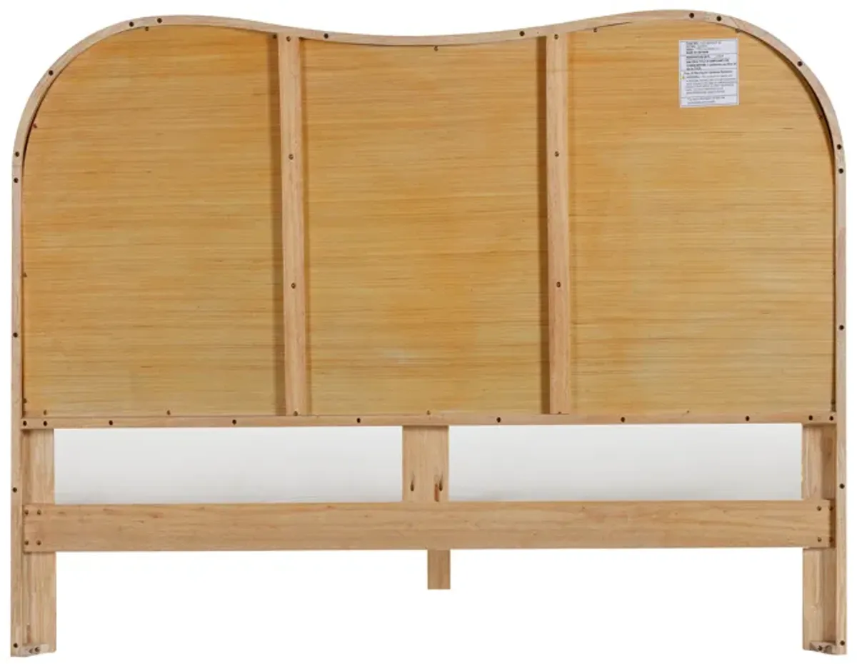 Grappa Natural Wood & Rattan Queen Bed