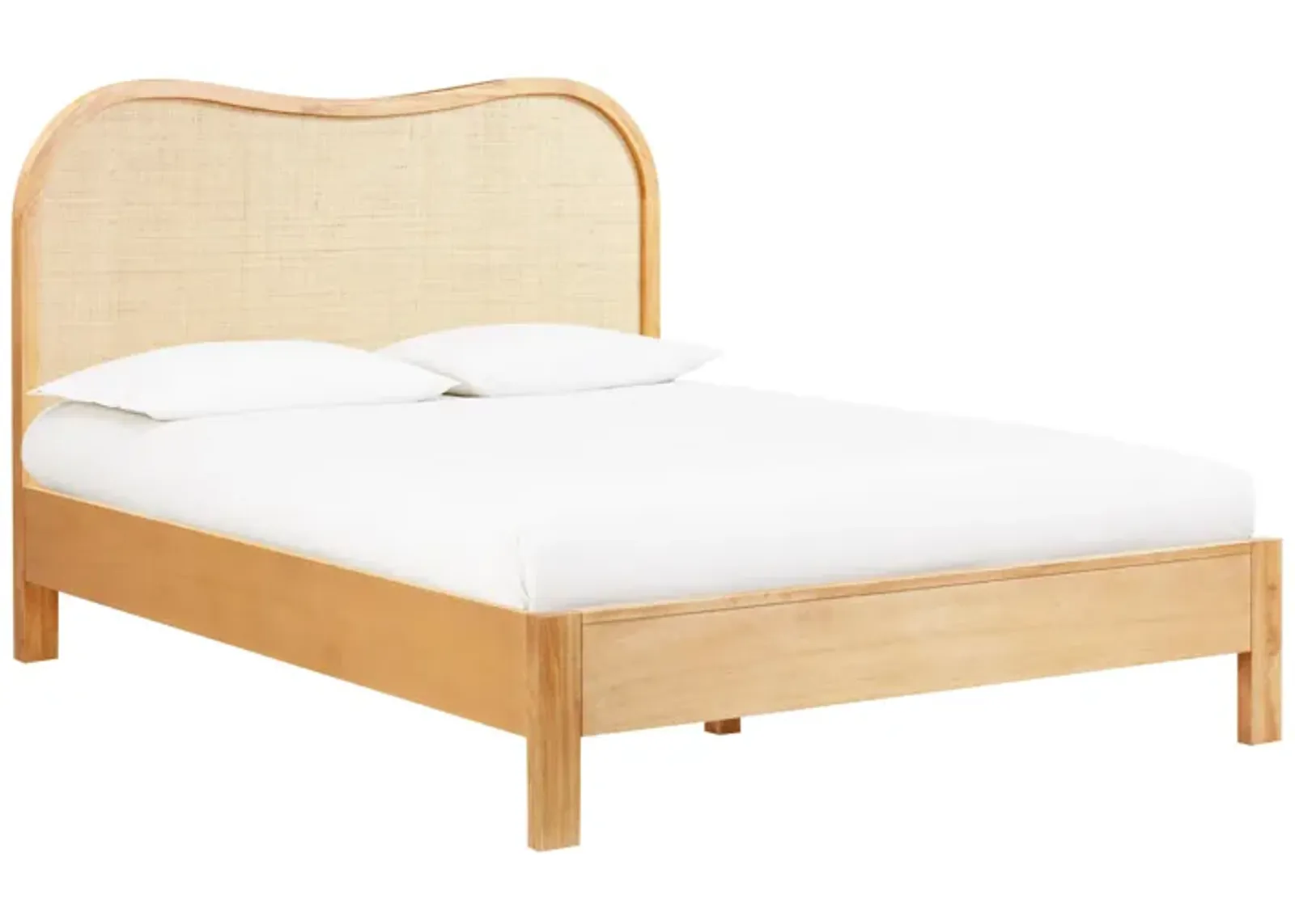 Grappa Natural Wood & Rattan Queen Bed