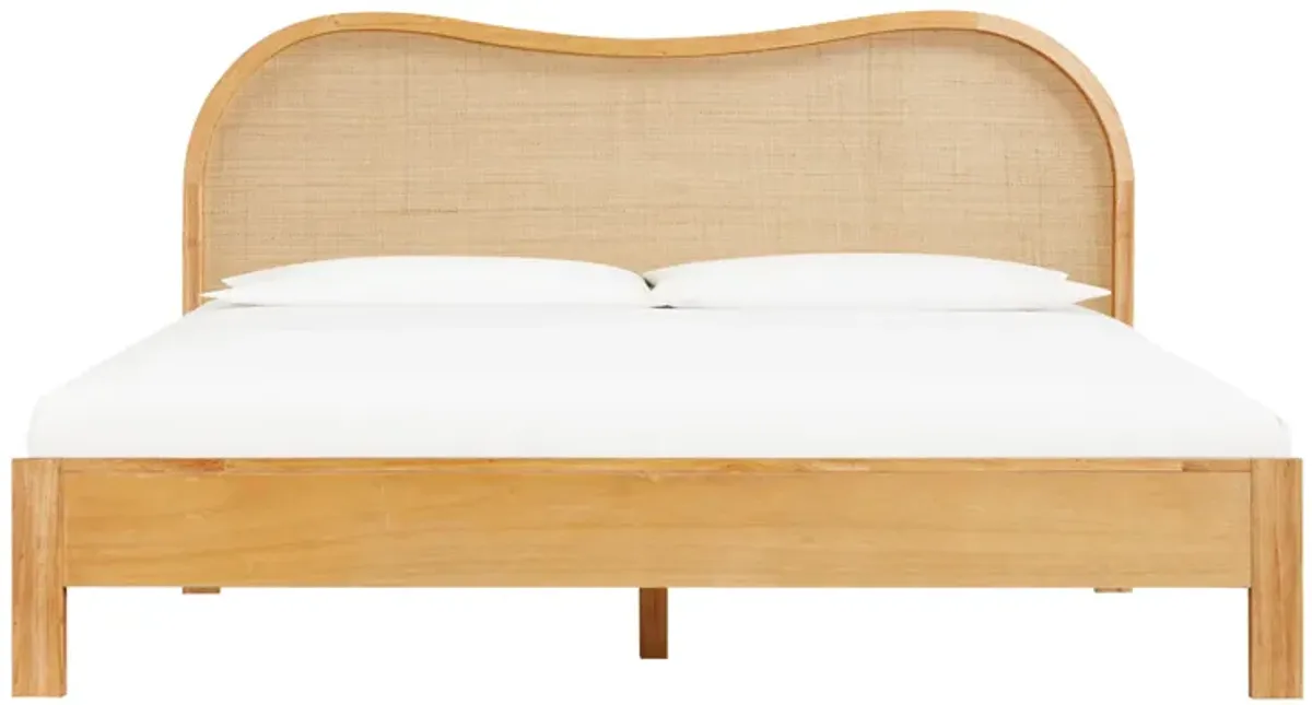 Grappa Natural Wood & Raffia King Bed