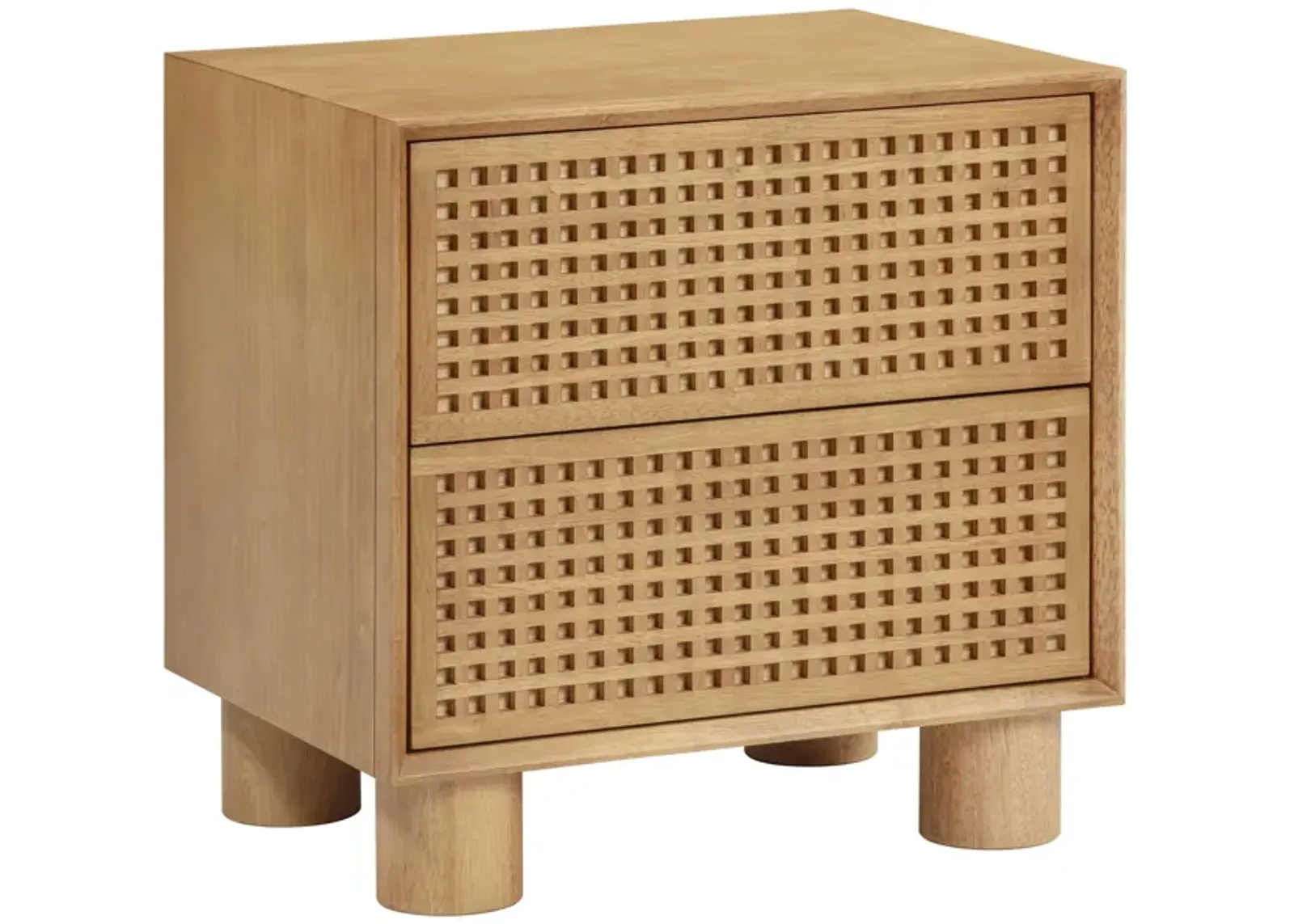 Miles Natural Rubberwood Nightstand