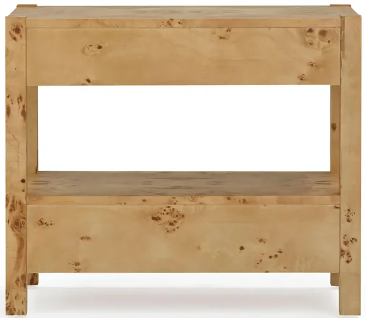 Brandyss Honey Burl Nightstand