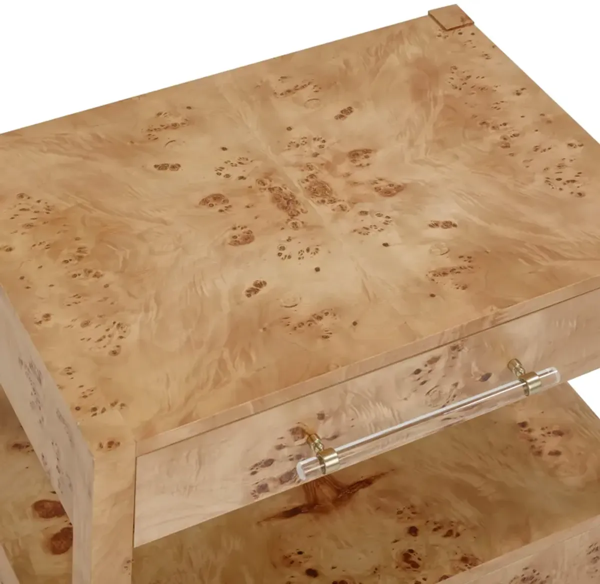 Brandyss Honey Burl Nightstand