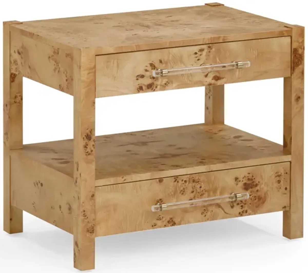 Brandyss Honey Burl Nightstand