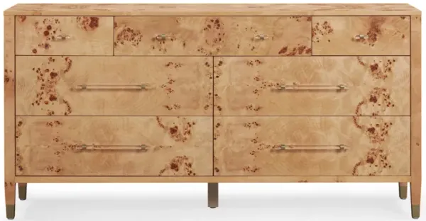 Brandyss Honey Burl 7-Drawer Dresser