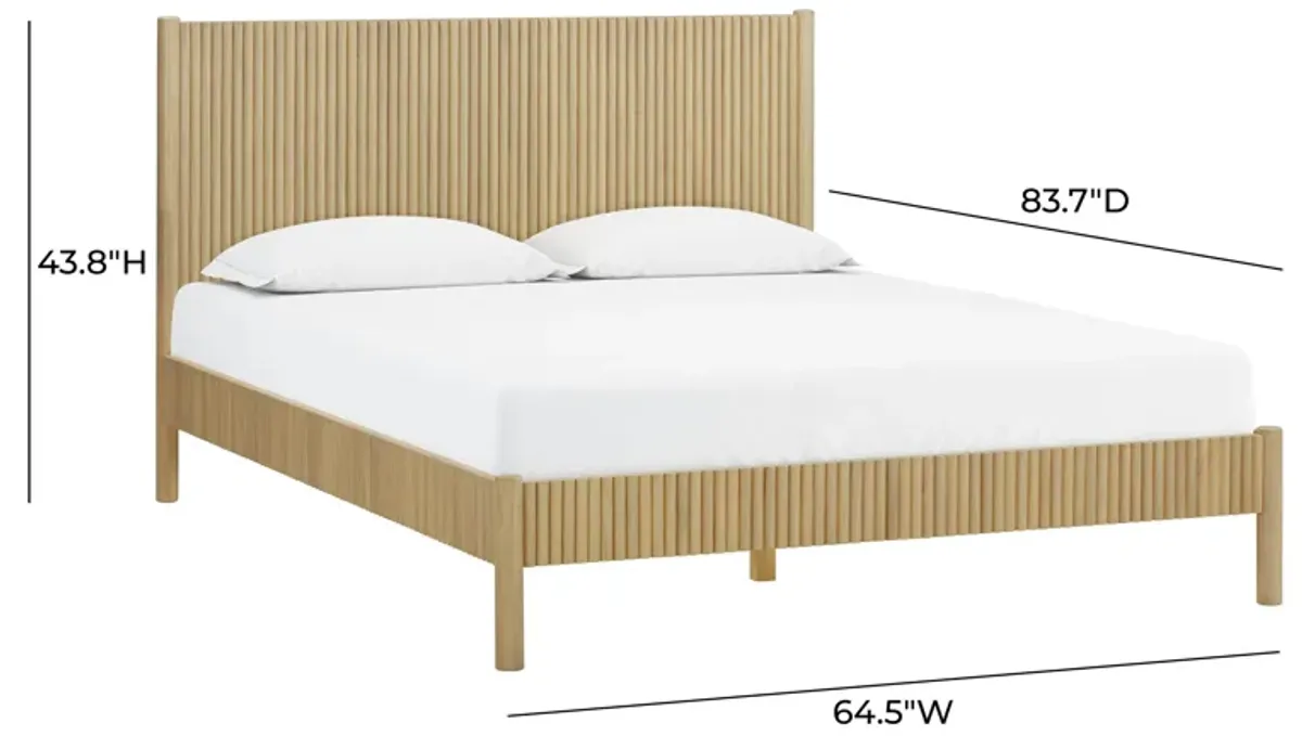 Tyla Natural Wood Queen Bed