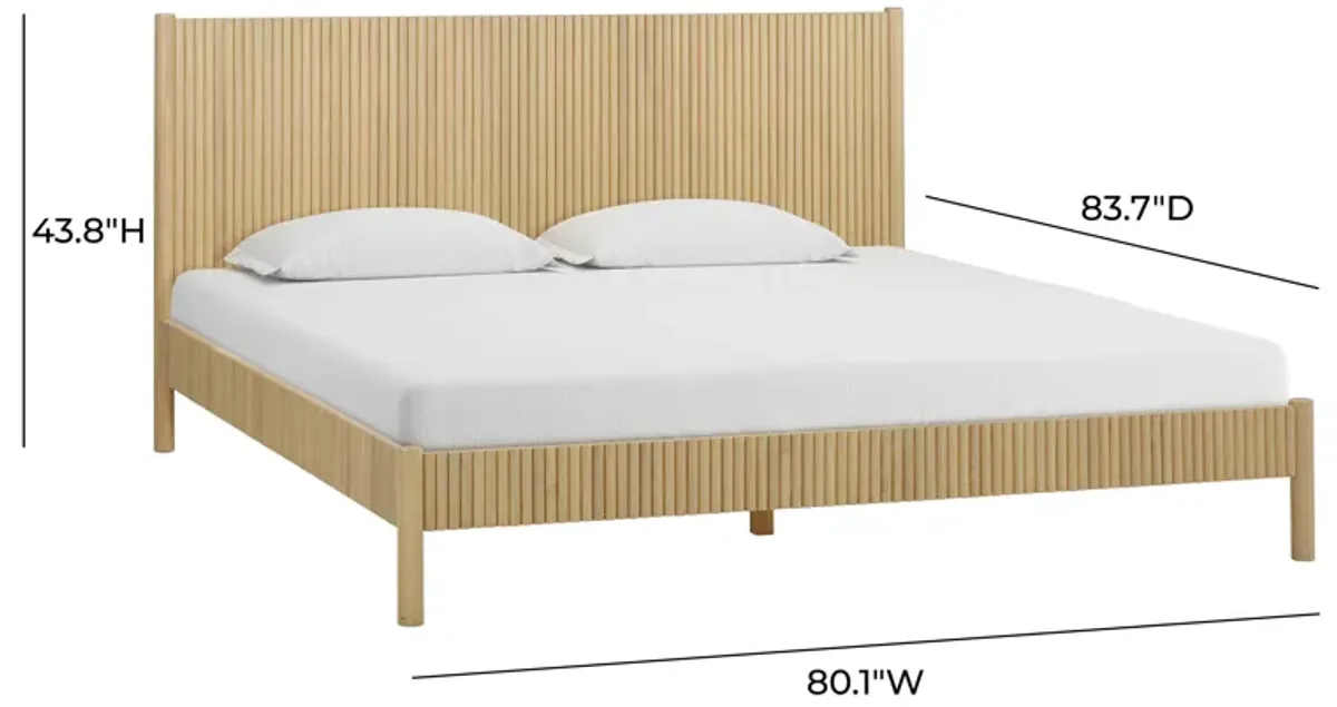 Tyla Natural Wood King Bed