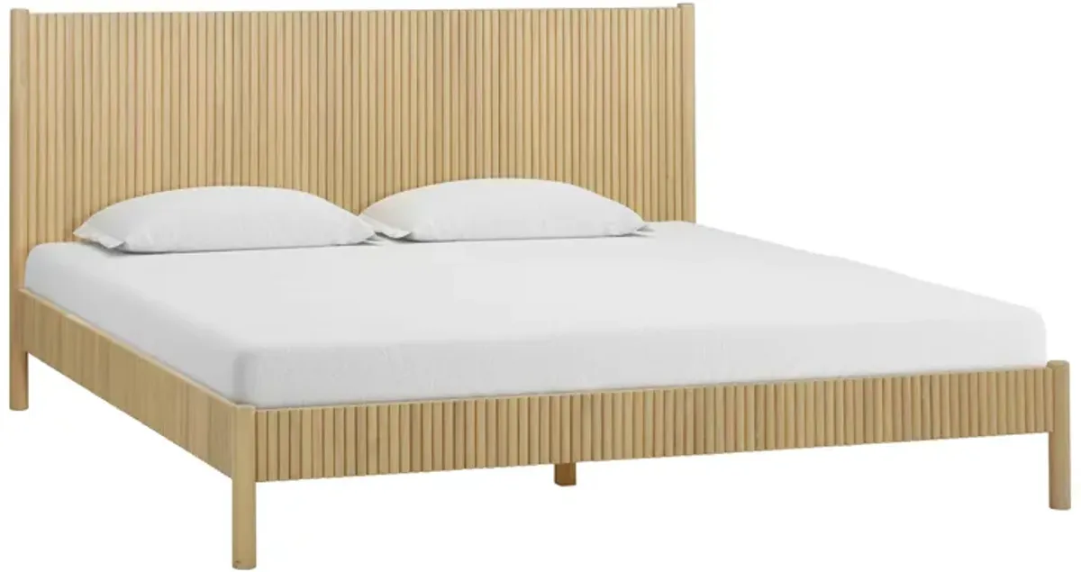 Tyla Natural Wood King Bed