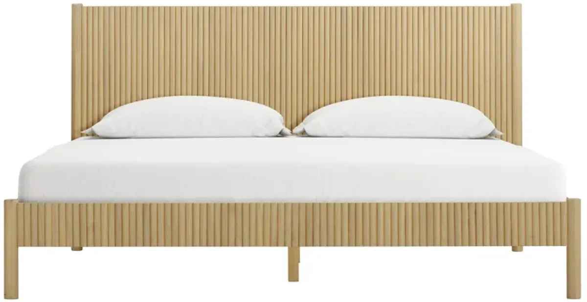 Tyla Natural Wood King Bed