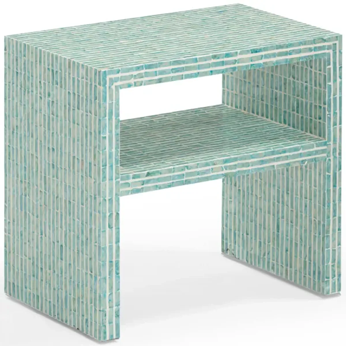 Derry Blue Capiz Shell Nightstand