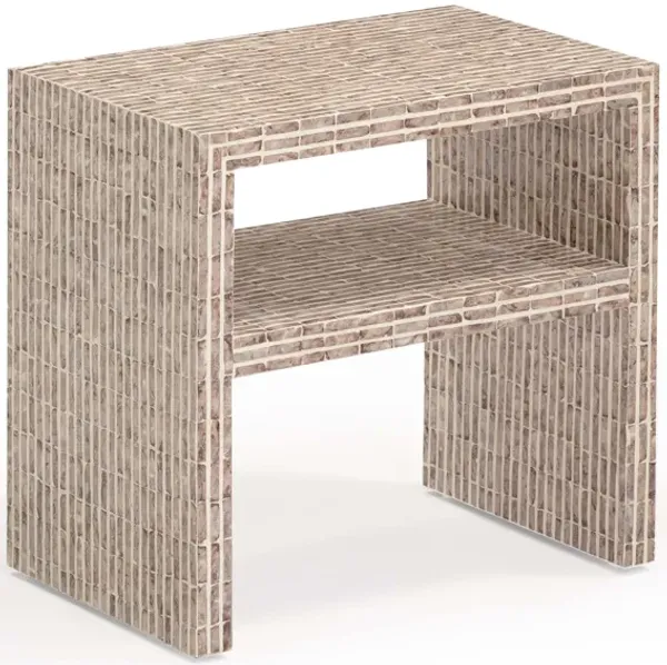 Derry Lavender Capiz Shell Nightstand