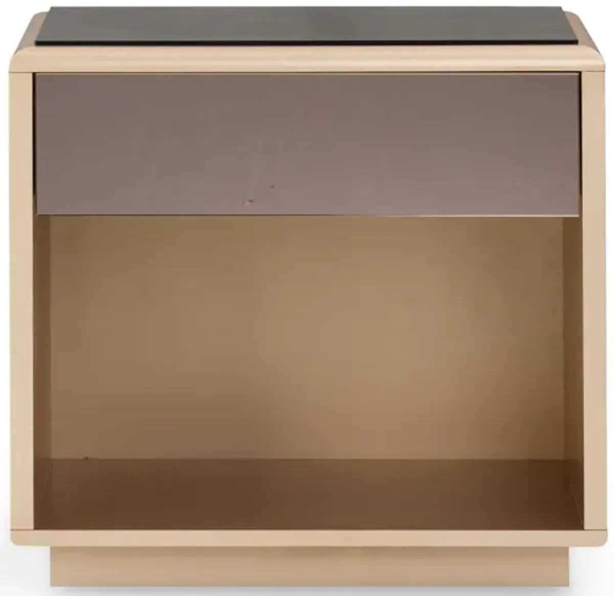 Martha Taupe Mirrored Nightstand