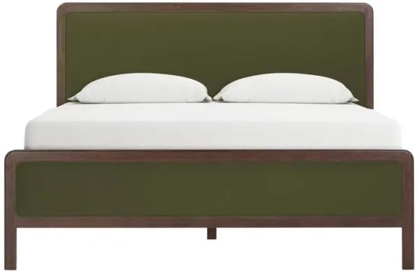Hella Forest Green Velvet King Bed