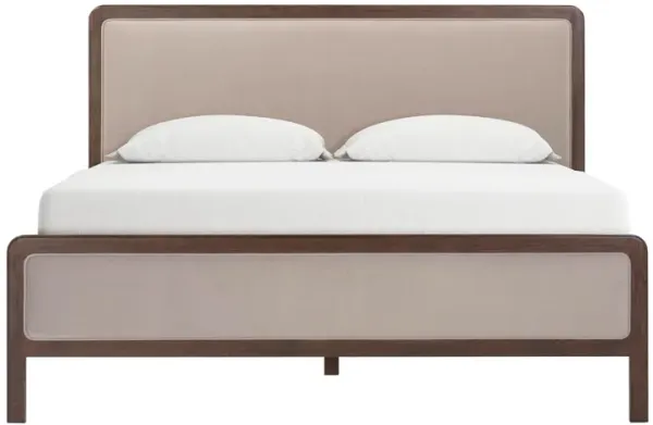Hella Taupe Velvet King Bed