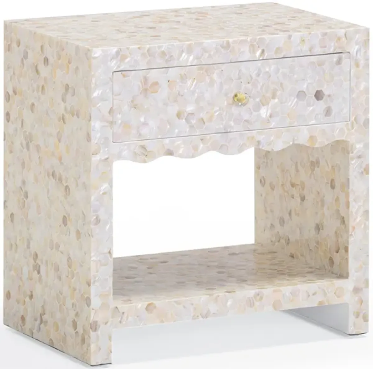 Piara Natural Mother of Pearl Inlaid Nightstand