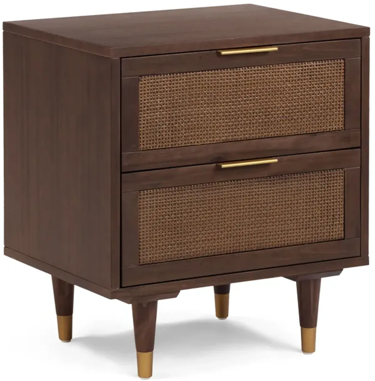 Sierra Dark Chocolate Brown 2 Drawer Nightstand