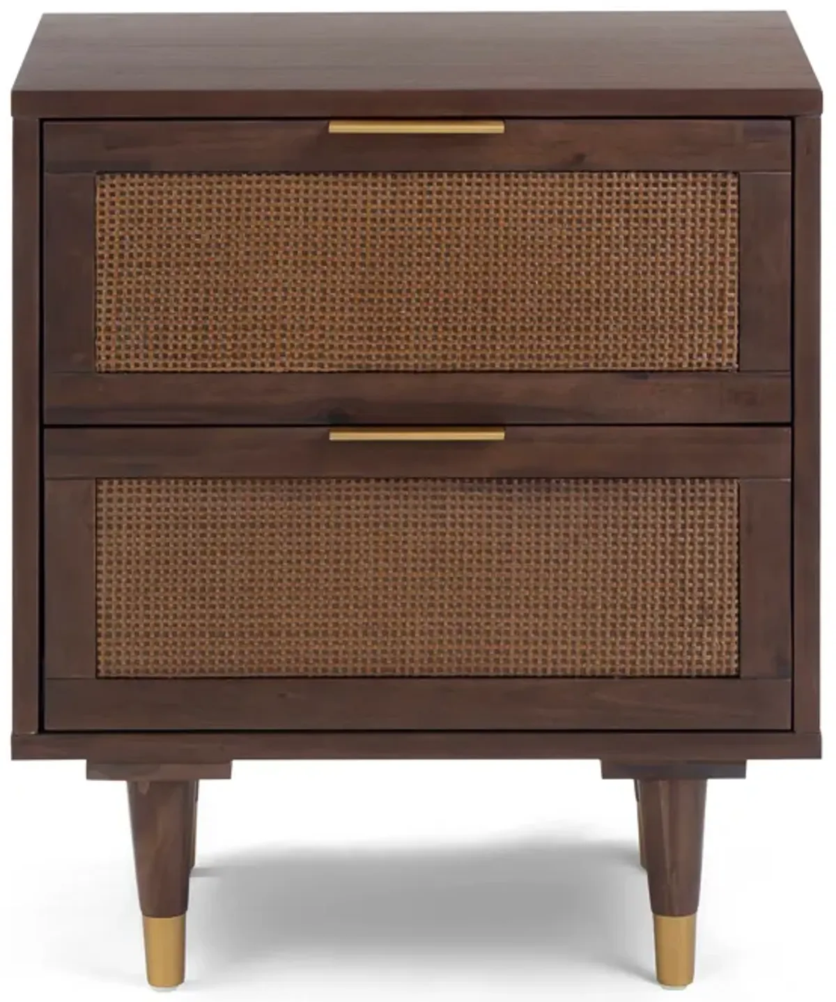 Sierra Dark Chocolate Brown 2 Drawer Nightstand
