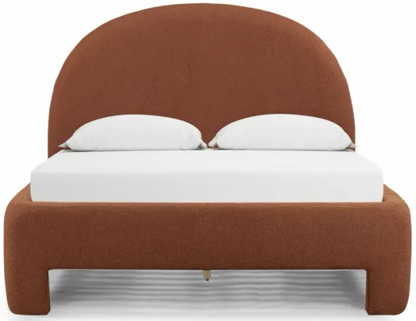 Orphea Autumn Red Boucle Queen Bed