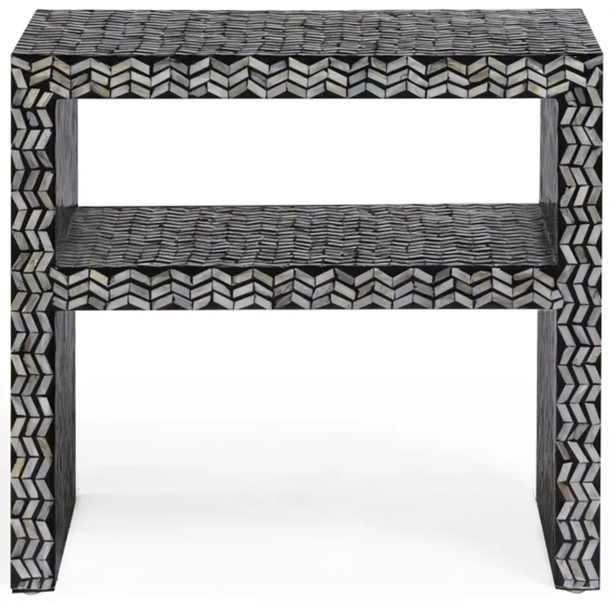 Derry Black Mother of Pearl Nightstand
