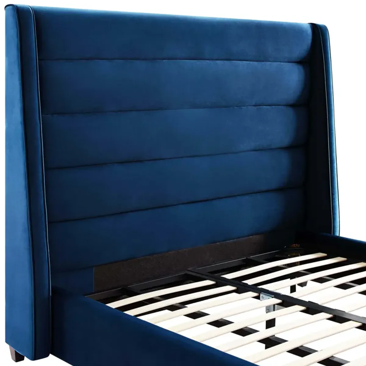 Koah Navy Velvet Bed in Queen