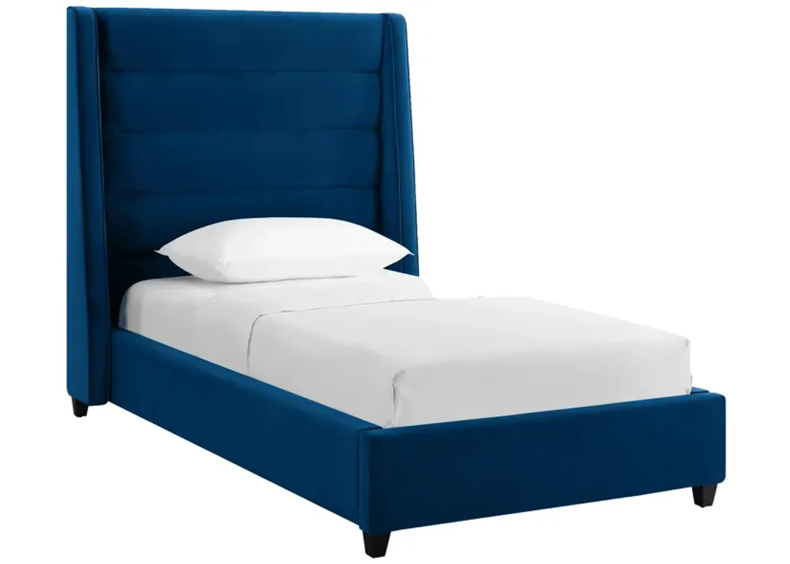 Koah Navy Velvet Bed in Twin