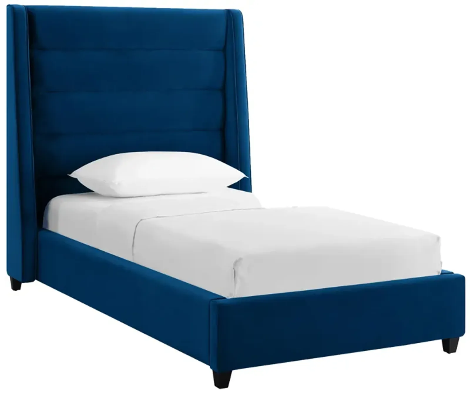 Koah Navy Velvet Bed in Twin