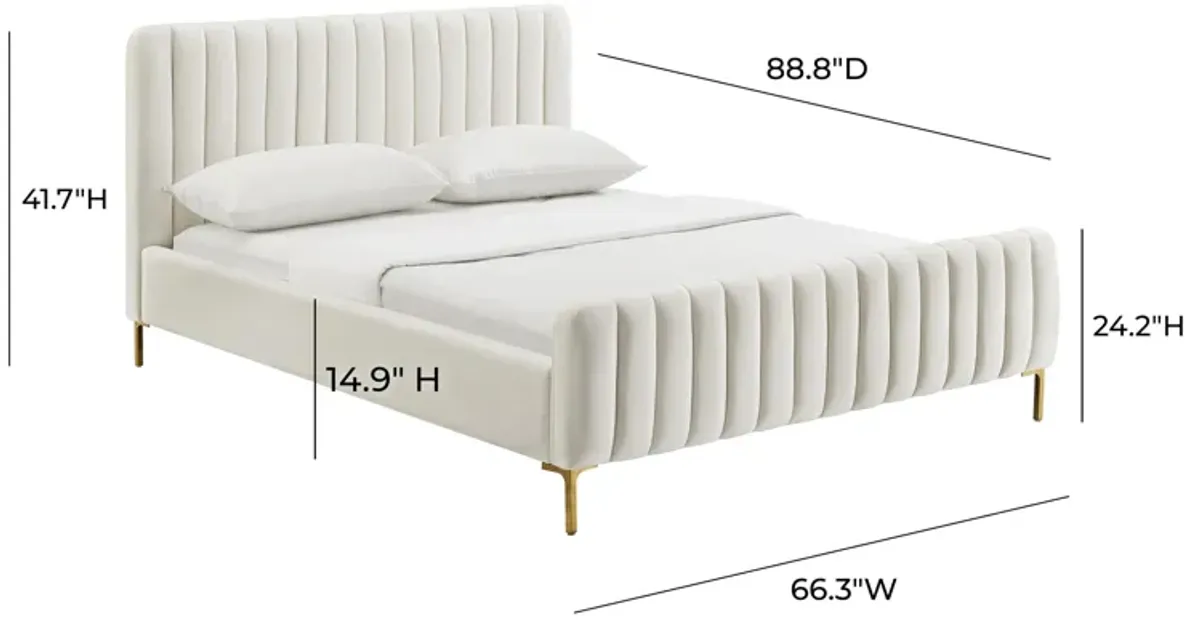 Angela Cream Bed in Queen