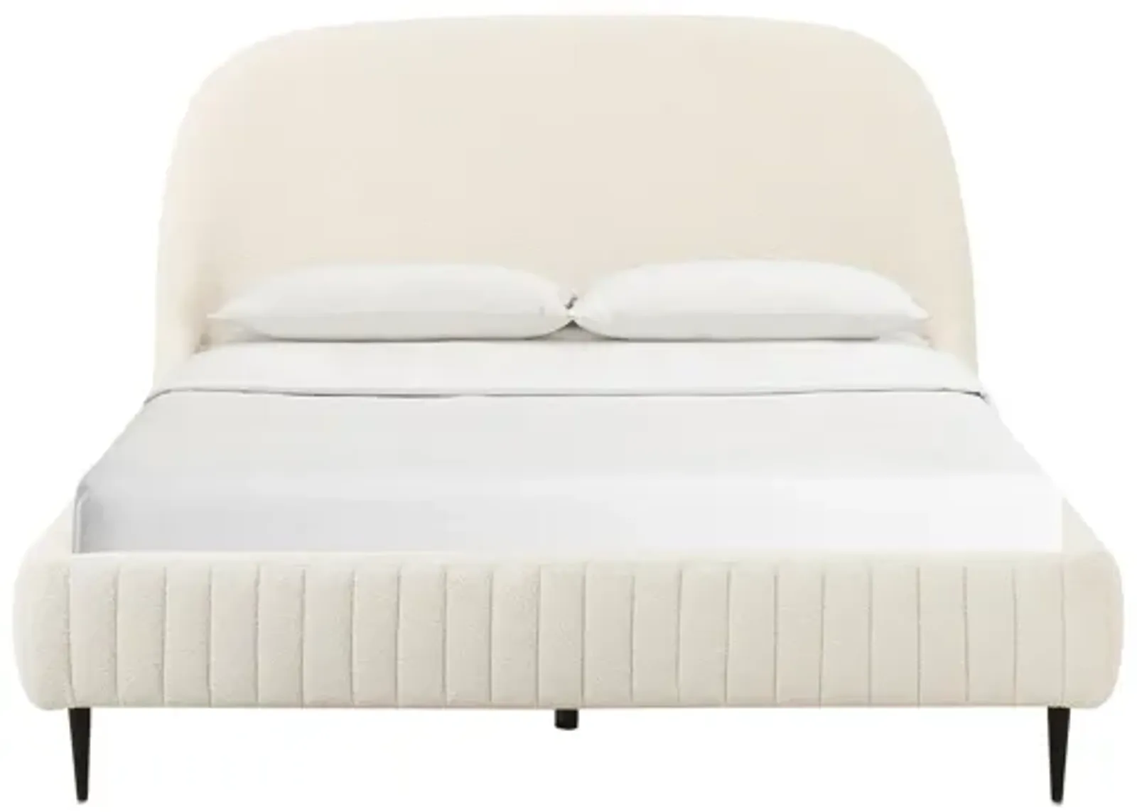 Denise Cream Boucle Bed in Queen