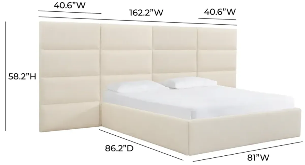 Eliana Cream Boucle King Bed