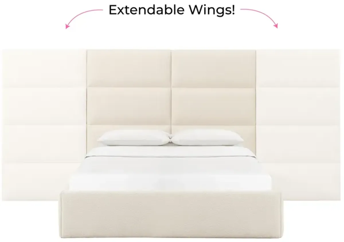 Eliana Cream Boucle King Wings (Set of 2)