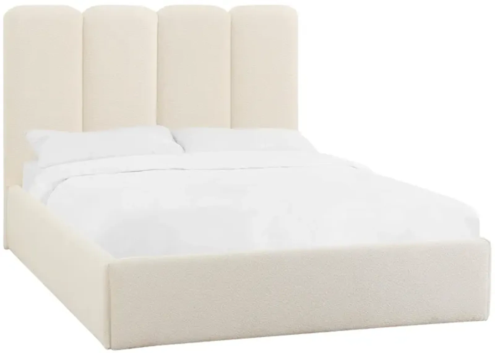 Palani Cream Boucle Queen Bed