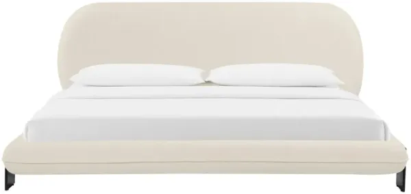 Ophelia Cream Faux Wool King Bed