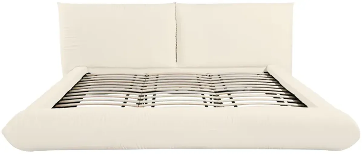 Romp Cream 100% Recycled Linen King Bed