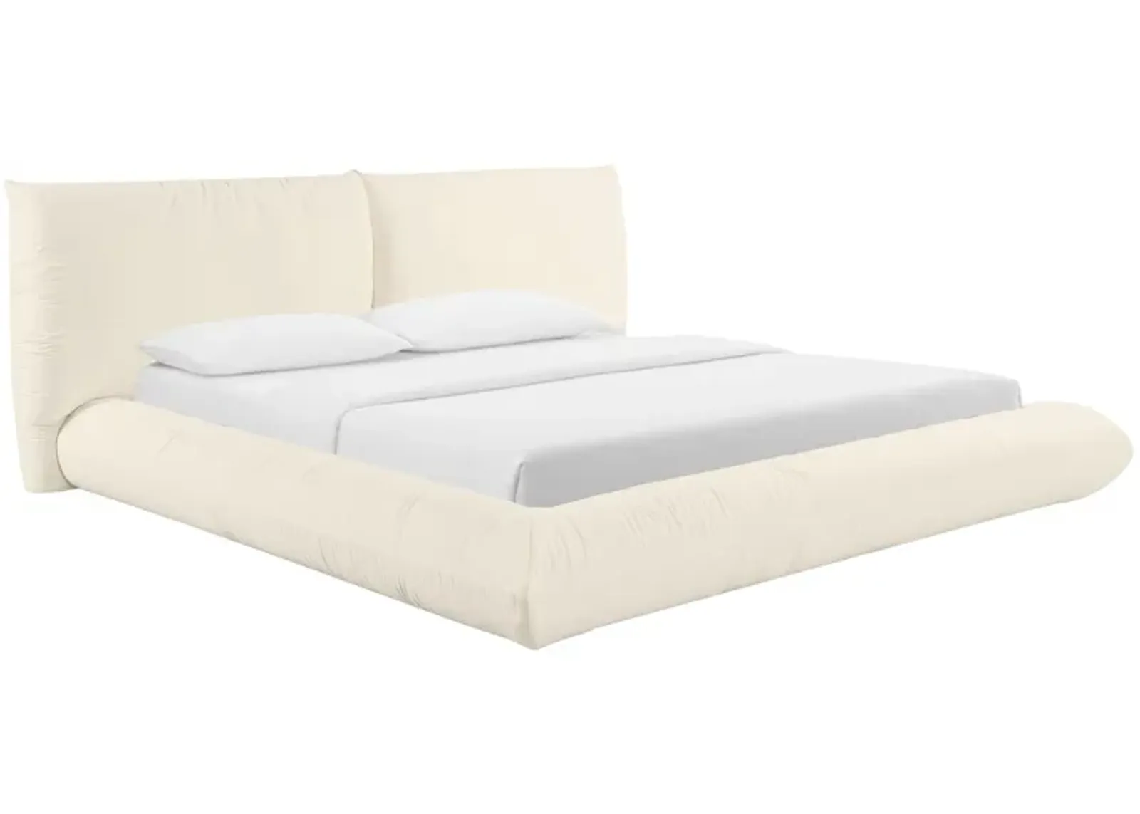 Romp Cream 100% Recycled Linen King Bed