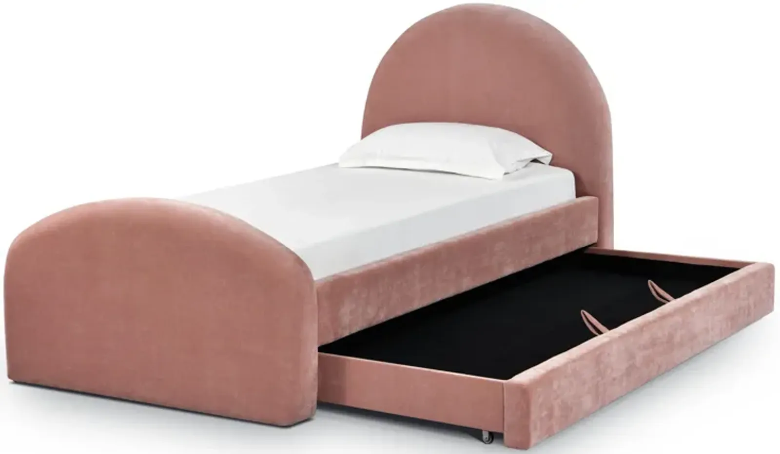 Moon Rose Upcycled Chenille Twin Trundle Bed