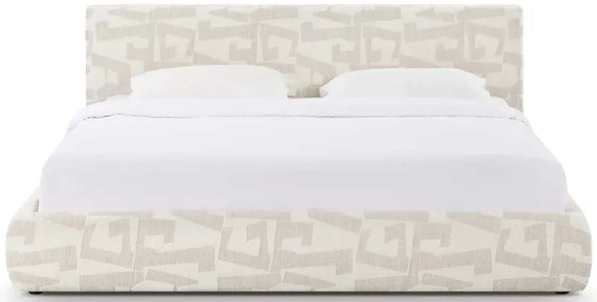 Isla Cream Jacquard Pattern King Bed